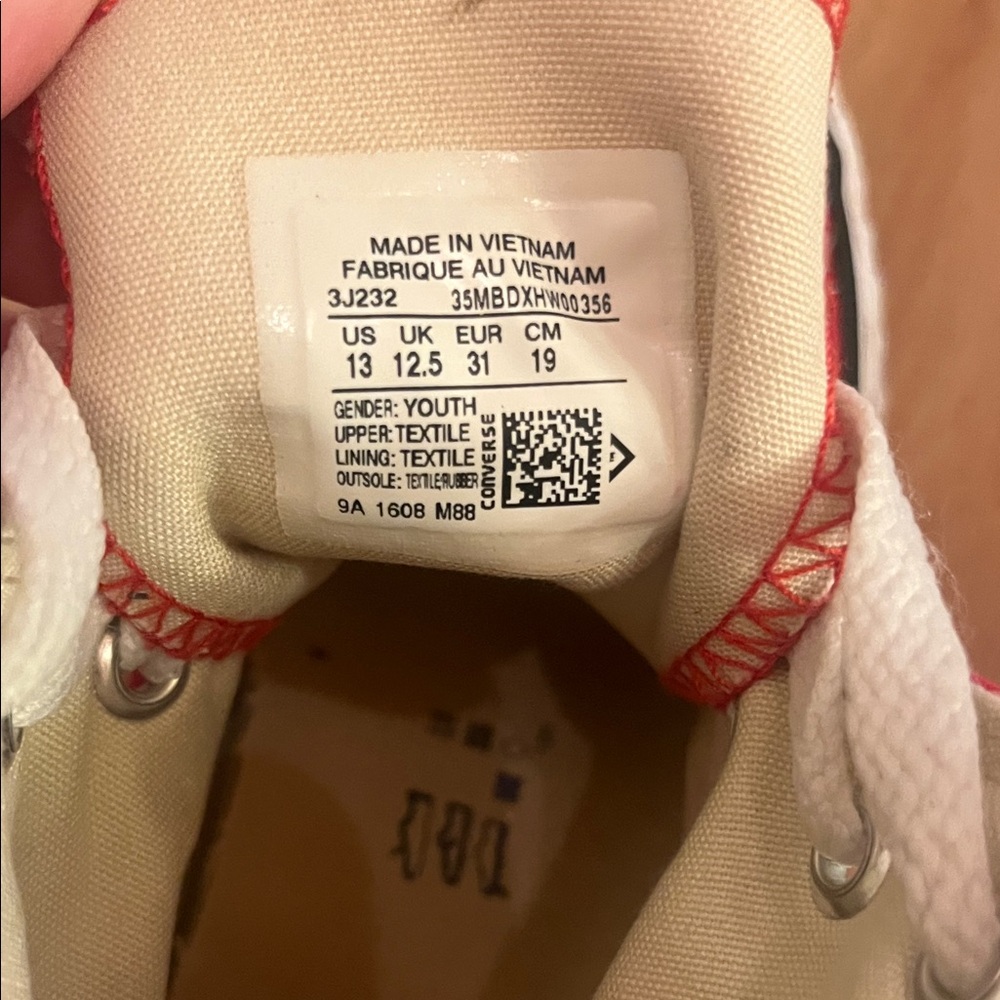 Converse Kids Red High-Top Sneakers - Picture 4 of 8